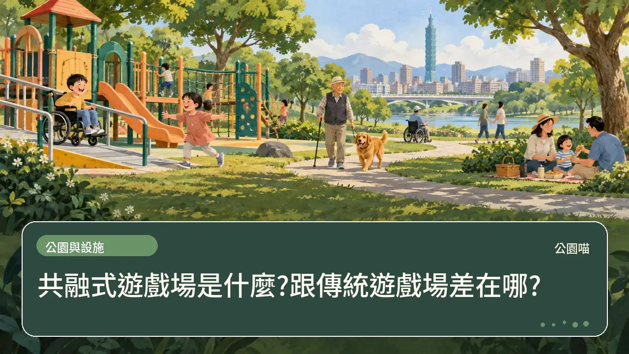 共融式遊戲場是什麼?跟傳統遊戲場差在哪?主題插畫