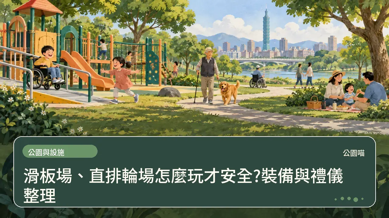 滑板場、直排輪場怎麼玩才安全?裝備與禮儀整理主題插畫