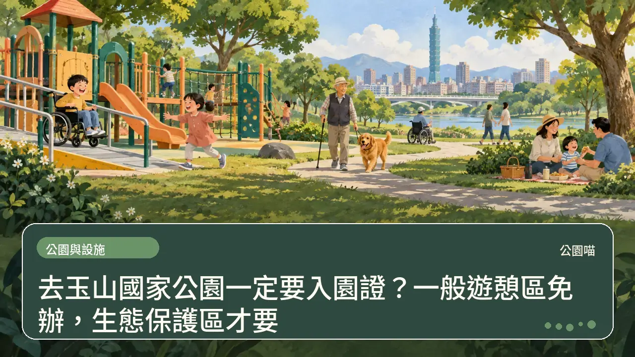 去玉山國家公園一定要入園證？一般遊憩區免辦，生態保護區才要主題插畫